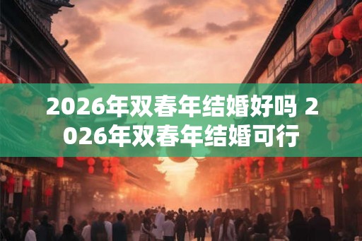 2026年双春年结婚好吗 2026年双春年结婚可行