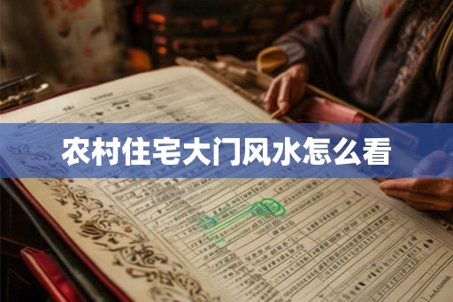 农村住宅大门风水怎么看