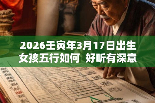 2026壬寅年3月17日出生女孩五行如何  好听有深意的女孩名字