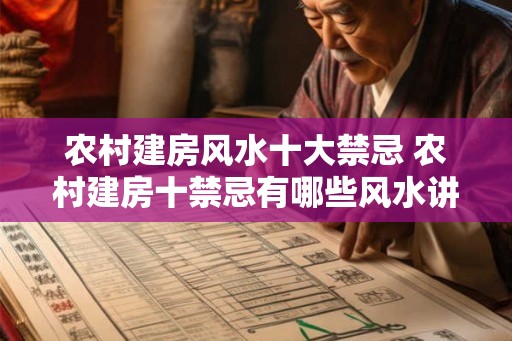 农村建房风水十大禁忌 农村建房十禁忌有哪些风水讲究