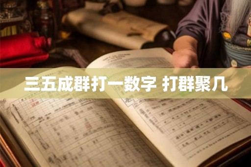 三五成群打一数字 打群聚几