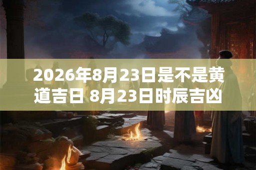 2026年8月23日是不是黄道吉日 8月23日时辰吉凶 2026年8月23日是不是黄道吉日 8月23日时辰吉凶