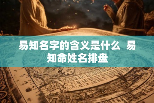 易知名字的含义是什么 易知命姓名排盘 易知名字的含义是什么 易知命姓名排盘