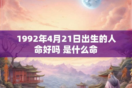 1992年4月21日出生的人命好吗 是什么命 1992年4月21日出生的人命好吗 是什么命