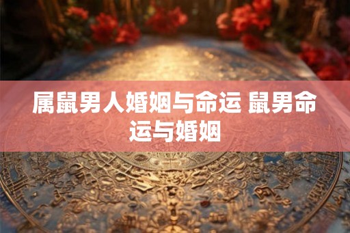 属鼠男人婚姻与命运 鼠男命运与婚姻