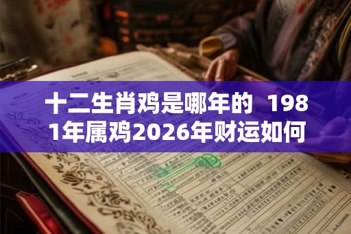 十二生肖鸡是哪年的  1981年属鸡2026年财运如何