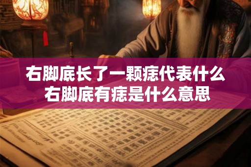 右脚底长了一颗痣代表什么 右脚底有痣是什么意思