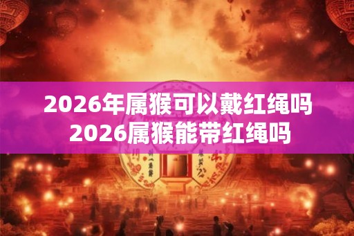 2026年属猴可以戴红绳吗 2026属猴能带红绳吗