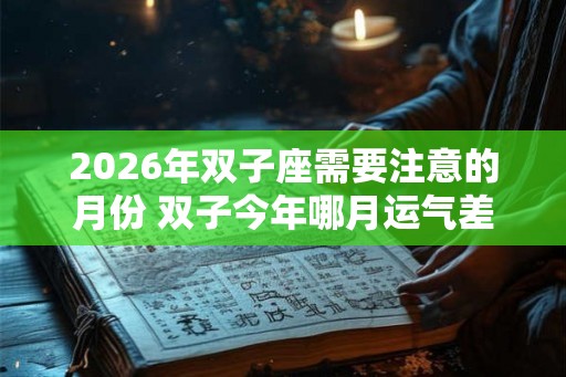 2026年双子座需要注意的月份 双子今年哪月运气差 2026年双子座需要注意的月份 双子今年哪月运气差
