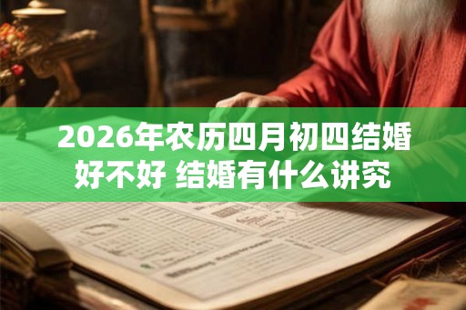 2026年农历四月初四结婚好不好 结婚有什么讲究