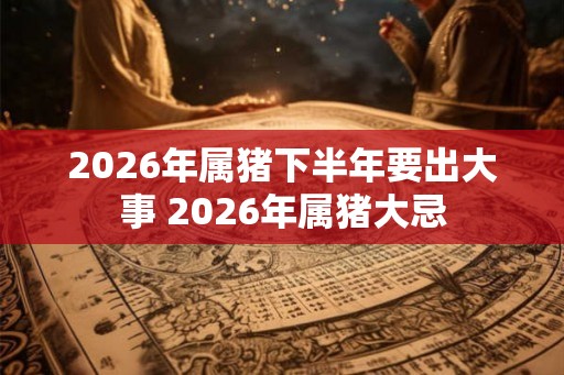 2026年属猪下半年要出大事 2026年属猪大忌