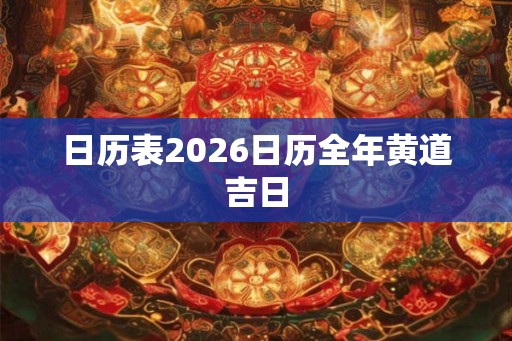 日历表2026日历全年黄道吉日