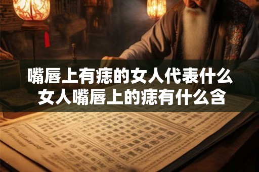 嘴唇上有痣的女人代表什么 女人嘴唇上的痣有什么含义