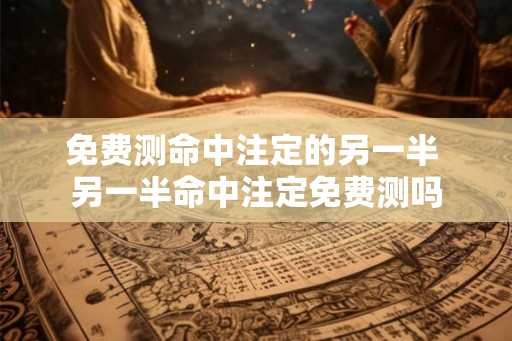 免费测命中注定的另一半 另一半命中注定免费测吗