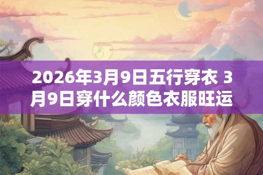 2026年3月9日五行穿衣 3月9日穿什么颜色衣服旺运 2026年3月9日五行穿衣 3月9日穿什么颜色衣服旺运