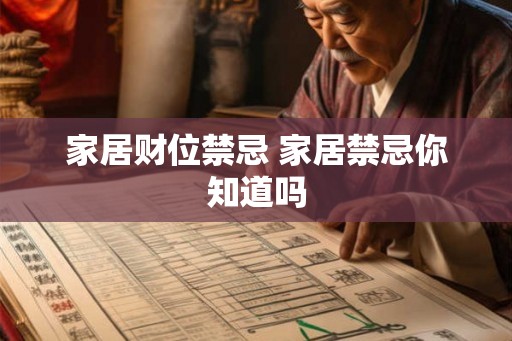 家居财位禁忌 家居禁忌你知道吗