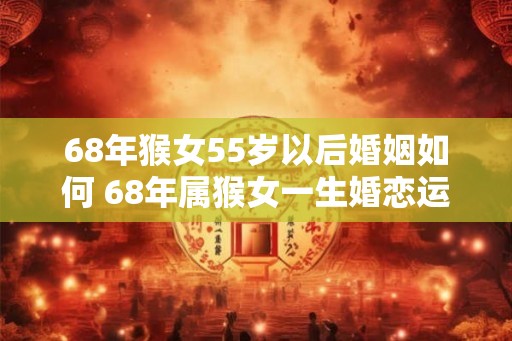 68年猴女55岁以后婚姻如何 68年属猴女一生婚恋运势