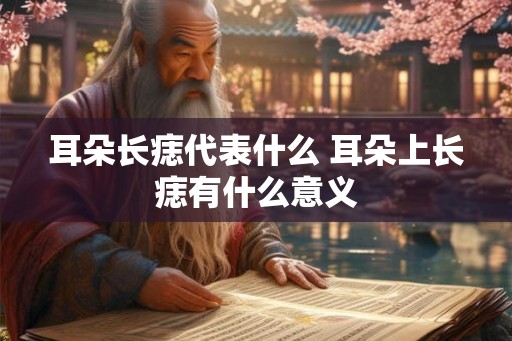 耳朵长痣代表什么 耳朵上长痣有什么意义