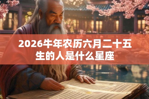 2026牛年农历六月二十五生的人是什么星座 2026牛年农历六月二十五生的人是什么星座