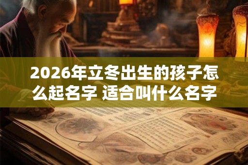 2026年立冬出生的孩子怎么起名字 适合叫什么名字