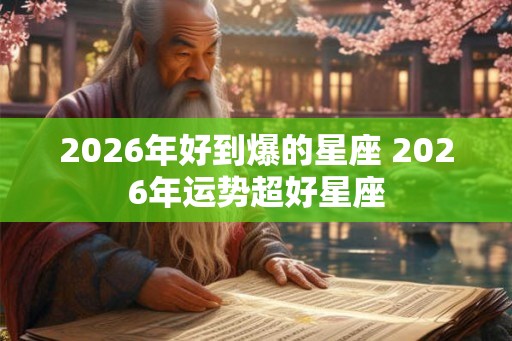 2026年好到爆的星座 2026年运势超好星座