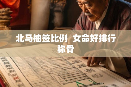 北马抽签比例  女命好排行称骨