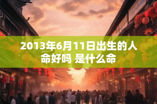 2013年6月11日出生的人命好吗 是什么命