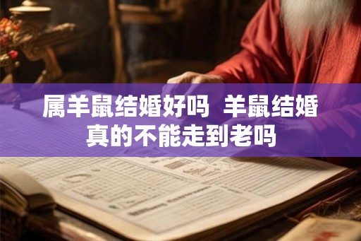 属羊鼠结婚好吗  羊鼠结婚真的不能走到老吗