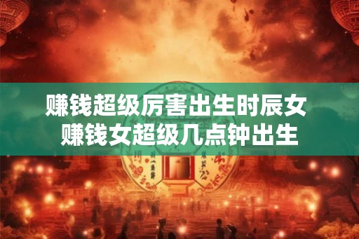 赚钱超级厉害出生时辰女 赚钱女超级几点钟出生