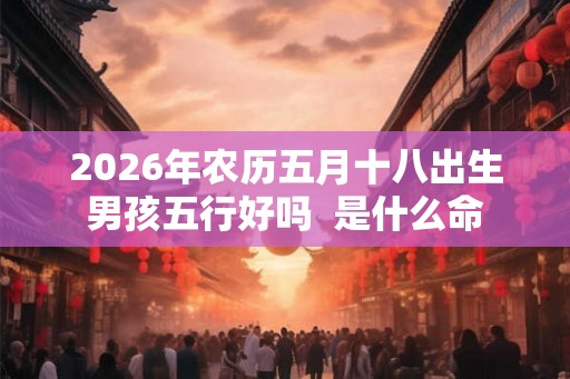 2026年农历五月十八出生男孩五行好吗  是什么命