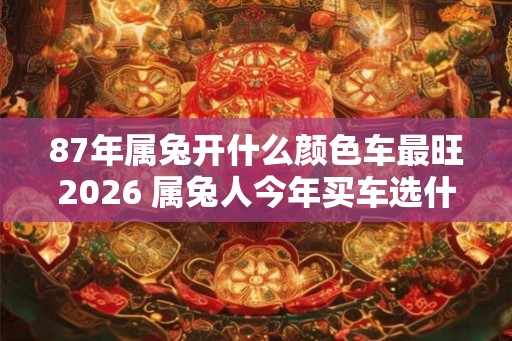 87年属兔开什么颜色车最旺2026 属兔人今年买车选什么颜色好