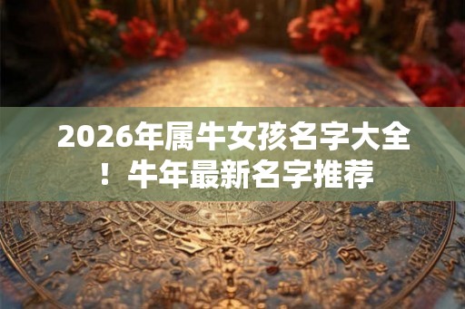 2026年属牛女孩名字大全!牛年最新名字推荐 2026年属牛女孩名字大全!牛年最新名字推荐