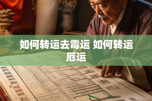 如何转运去霉运 如何转运厄运