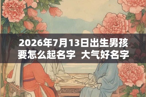 2026年7月13日出生男孩要怎么起名字 大气好名字推荐 2026年7月13日出生男孩要怎么起名字 大气好名字推荐