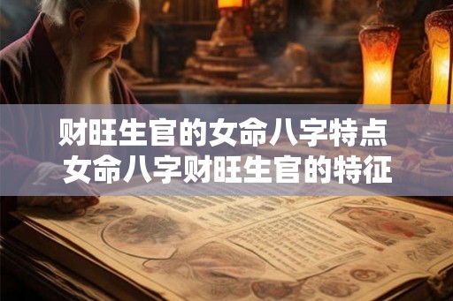 财旺生官的女命八字特点 女命八字财旺生官的特征