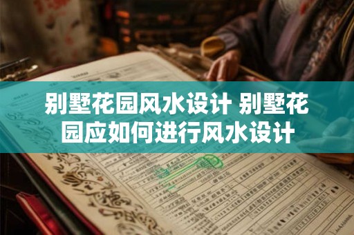 别墅花园风水设计 别墅花园应如何进行风水设计