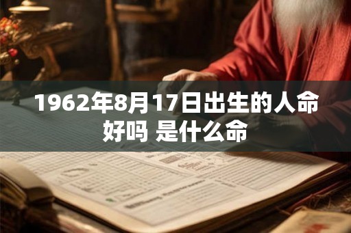 1962年8月17日出生的人命好吗 是什么命