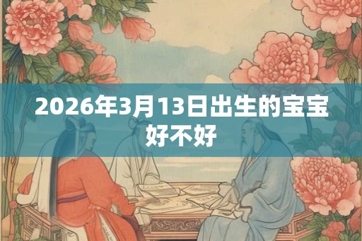 2026年3月13日出生的宝宝好不好