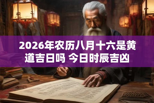 2026年农历八月十六是黄道吉日吗 今日时辰吉凶