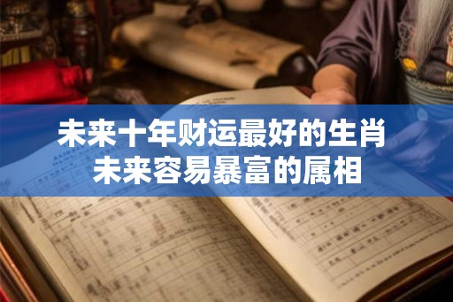 未来十年财运最好的生肖 未来容易暴富的属相