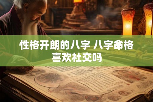 性格开朗的八字 八字命格喜欢社交吗 性格开朗的八字 八字命格喜欢社交吗