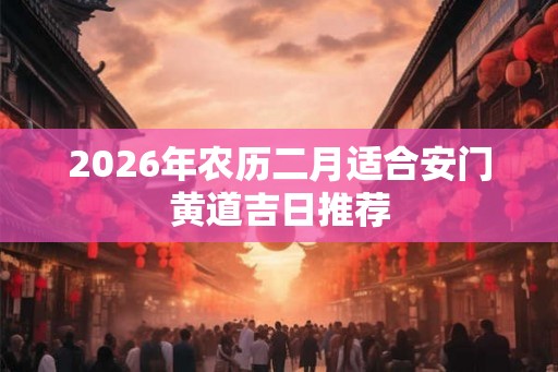 2026年农历二月适合安门黄道吉日推荐