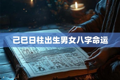 己巳日柱出生男女八字命运