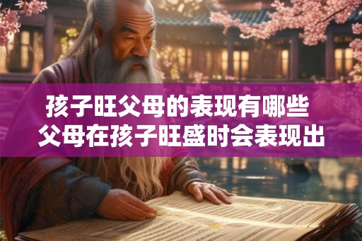 孩子旺父母的表现有哪些 父母在孩子旺盛时会表现出哪些特点