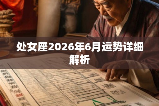 处女座2026年6月运势详细解析