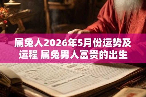 属兔人2026年5月份运势及运程 属兔男人富贵的出生日