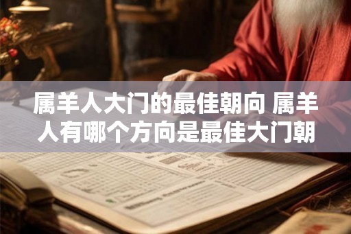 属羊人大门的最佳朝向 属羊人有哪个方向是最佳大门朝向