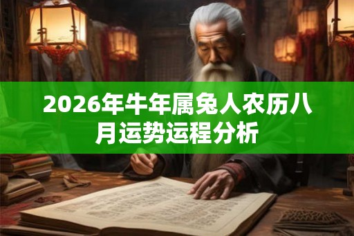 2026年牛年属兔人农历八月运势运程分析