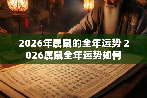 2026年属鼠的全年运势 2026属鼠全年运势如何 2026年属鼠的全年运势 2026属鼠全年运势如何