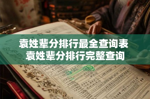 袁姓辈分排行最全查询表 袁姓辈分排行完整查询
